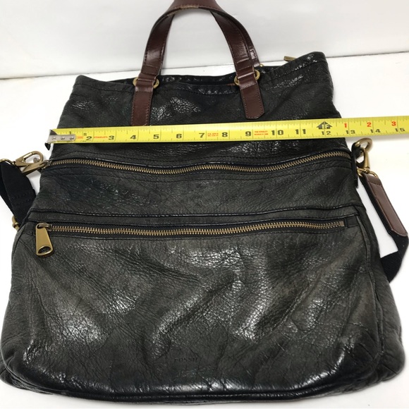 Fossil Leather Tote with Shoulder Strap - Picture 2 of 16